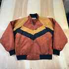 Vintage 90s Cripple Creek Circles Suede Made in USA Western Zip Up Jacket XL