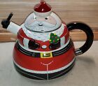 Vintage Enamel Roshco Santa Clause  3 Quart Tea Pot