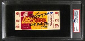 OJ Simpson 1968 USC Vs Oregon 268 Yards Signed & Inscribed Ticket PSA/DNA