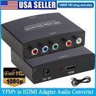 YPbPr Component to HDMI Converter Stereo Audio Video L/R 5RCA RGB Adapter 1080P