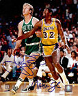 Boston Celtics Larry Bird  LA Lakers Magic Johnson signed 8x10 photo reprint