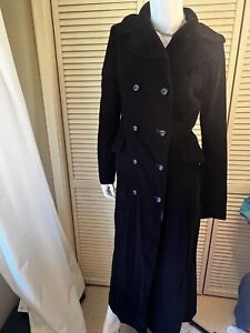 LUCKY brand black velvet trench coat Size M