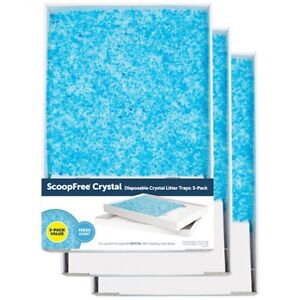 ScoopFree Crystal Disposable Litter Tray, Fresh Scent, 3-Pack