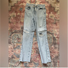 Zara Ripped High-waisted Wide Leg Jeans size 4