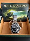 Rolex Submariner 14060M Silver Oyster Bracelet with Black Bezel - Full Set