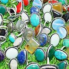 Best Offer Turquoise & Mix Gemstone Ring 925 Silver Plated 100pc Wholesale Lots