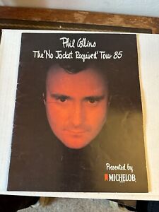 PHIL COLLINS 1985 NO JACKET REQUIRED TOUR CONCERT PROGRAM BOOK-GENESIS-GOOD 2 EX