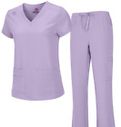 Medical Nursing Natural Uniforms Women's Cool Stretch V-Neck Top and Cargo Pant