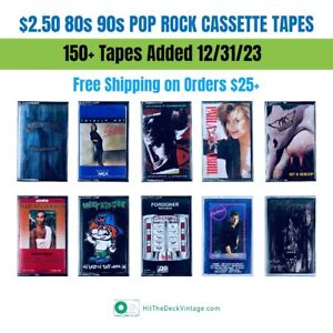 $2.50 CASSETTE TAPES 80s 90s Pop Rock R&B Buy 10+ Free Ship Build Your Own Lot