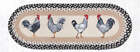 Earth Rugs OP-430 Roosters Oval Patch Runner 13