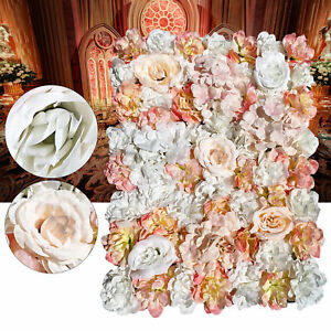 New Listing 5PCS Artificial Silk Flower Wall Panel Floral Backdrop Party Wedding Decoration