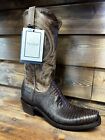 LUCCHESE MEN'S HANDMADE PERCY TAN  LIZARD BOOTS - SQUARE TOE-2904