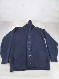 Howlin' Sweater Mens Xl Navy Blue Cable Knit Wool Cardigan