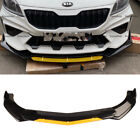 For Kia Rio Universal Front Bumper Lip Spoiler Splitter Gloss Black Yellow (For: 2023 Kia Rio)