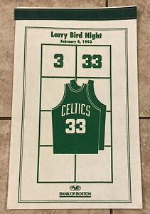 LARRY BIRD NIGHT BANNER FEBRUARY 4, 1993 BOSTON CELTICS #33