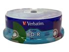 Verbatim CD-R Color Pack of 25 Blank Recordable CD Disc 700 MB NEW NIB NIP Seal