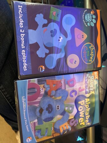 Lot Of 2 Blue's Clues Shapes And Colors (sealed) DVD And Alphabet Power like New