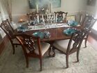 wood dining table set 6 chairs used