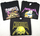Lot of 3 Metal Graphic T-shirt Mens 3XL Pantera Metallica Rock Music Pushead VTG