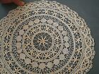 Beautiful Vintage round tablecloth Brussels lace