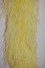 4 Ply OSTRICH FEATHER BOA - LIGHT YELLOW 2 Yards; Costumes/Craft/Bridal/Trim 72