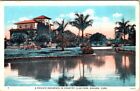 Private Residence in Country Club Park, HAVANA, Cuba Postcard - Curt Teich