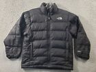 The North Face Puffer Jacket Youth Boys Small Black 550 Goose Down Fill Full Zip