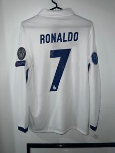 Adidas Real Madrid Ronaldo Jersey Long UCL Sleeve Jersey 2016/17 #7 Size M