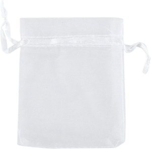 50pcs Sheer Organza Favor Bags 12X16 INCH X Large Organza Drawstring Bags White