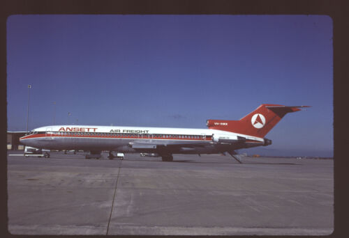Orig 35mm airline slide Ansett Airlines 727-277F VH-RMX