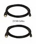 TWO USB Data Sync PC Cables Cord Charger for SanDisk Sansa Clip Plus 2GB 4GB 8GB
