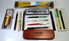 Lot of 14 Pens, Mechanical Pencils, Fountain Pen, vintage advertising