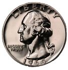 1964 Washington Quarter Proof 90% Silver Gem Brilliant Coin! Free S&H W/Tracking