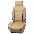 Flying Banner Universal 1 Front Car Seat Cushion PU Leather Beige Deluxe Elegant