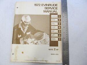 1972 Evinrude Outboard Service Manual 2 HP Mate 2202