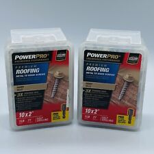 Power Pro Roofing Screws #10x2” Metal to Wood Ivory Washer (2 Pk Of 77 Pcs Each)