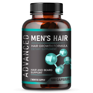 Hair Growth Vitamins For Men - Anti Hair Loss Pills. Regrow Hair & Beard.120caps