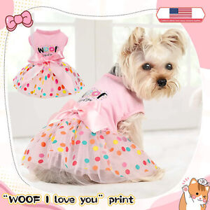 Pet Clothes Small Dog Cat Dress Cute Princess Chihuahua Puppy Skirt Outfits