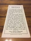 New York City/Brooklyn NY -1909 NOTICE-SUBWAY WILL BE HEATED- Vintage Paper Sign