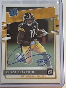 Chase Claypool 2020 Panini Donruss Optic  Rookie on card Auto /150 Steelers