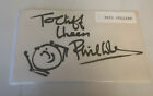 PHIL COLLINS SIGNED 3x5 INDEX CARD AUTOGRAPH With Drawing.