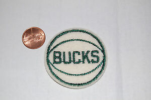 Milwaukee Bucks One (1) Vintage Felt Patch Basketball