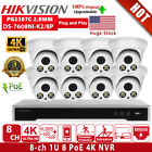 US Hikvision 4K 8CH 8POE NVR 5MP CCTV System Kit Security IP Camera ColorVu Lot
