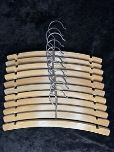 11 Wooden Curved Hangers 12” Baby Youth Toddler