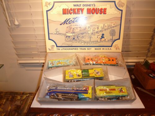 Modern Marx #10934WD Mickey Mouse Meteor  Electric Train Set in Original Set Box