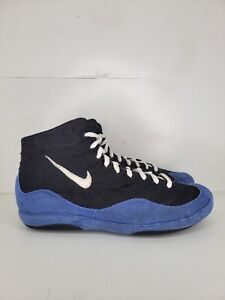Nike Inflict 3 Wrestling Shoes Mens Sz 8 Blue Black Boxing MMA OG Sneakers RARE