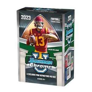 2023 Bowman Chrome University Football Sealed Blaster/Value Box - 7 Packs