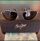 MAUI JIM BABY BEACH MJ245-17 Shiny Silver with Grey Polarized Sunglasses.