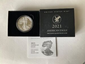 American Silver Eagle 2021-W (West Point) One Ounce Silver Proof Coin Type 2.
