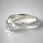 Gold Engagement Ring Round Cut 0.93 Carat IGI GIA Lab Created Diamond 14K White